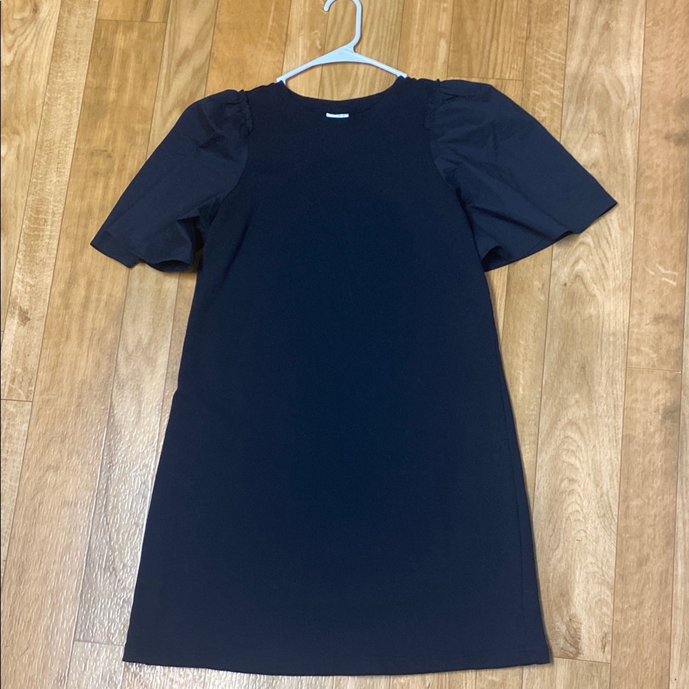 A new day Black Puff Sleeve Midi Dress for Work